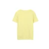 Locker sitzendes, bedrucktes Freizeit-Sport-Shirt mit kurzen Ärmeln, gelb