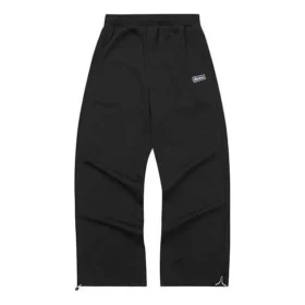 Logo Letter High-Waist-Freizeithose «Black»
