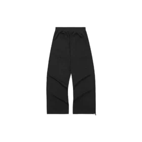 Logo Letter High-Waist-Freizeithose «Black»