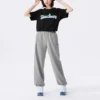 Logo-Letter-Straight-Casual-Hose «Grey»