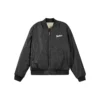 Logo-Print-Muster-Reissverschluss-Wendejacke «White Black»