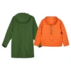 Lässige 2-in-1-Kapuzenjacke «Green Orange»