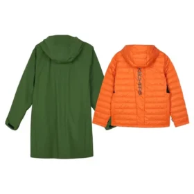 Lässige 2-in-1-Kapuzenjacke «Green Orange»