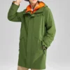 Lässige 2-in-1-Kapuzenjacke «Green Orange»