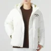 Lässige Daunenjacke «White Black»