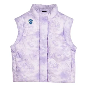 Lässige Daunenweste „Purple White“