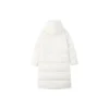 Lässige, gewebte Daunenjacke mit Kapuze „White“