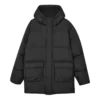 Lässige lange Daunenjacke «Black»