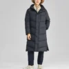 Lässige lange Daunenjacke «Black»