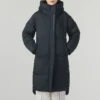 Lässige lange Daunenjacke «Black»