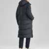 Lässige lange Daunenjacke «Black»