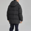 Lässige lange Daunenjacke «Black»