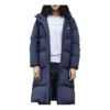 Lässige lange Daunenjacke «Navy»