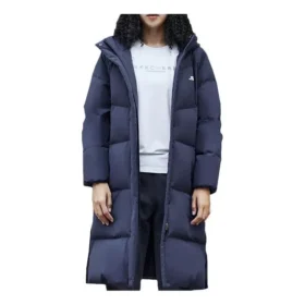 Lässige lange Daunenjacke «Navy»