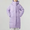 Lässige lange Daunenjacke «Purple»