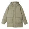 Lässige lange Daunenjacke «Teal»