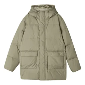 Lässige lange Daunenjacke «Teal»