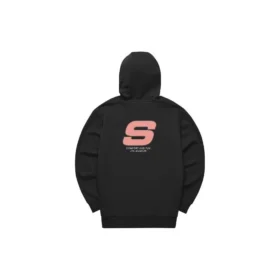 Lässiger Hoodie mit Logo-Print «Black Pink»