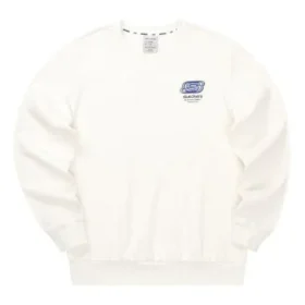 Lässiger Pullover mit Buchstabenprint „Weiss“