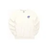 Lässiger Pullover mit Buchstabenprint „Weiss“