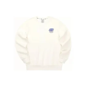 Lässiger Pullover mit Buchstabenprint „Weiss“