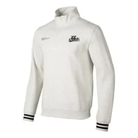 Lässiger Pullover mit halbem Reissverschluss „White Black“