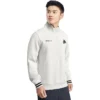 Lässiger Pullover mit halbem Reissverschluss „White Black“