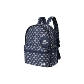 Lässiger Rucksack mit Buchstabenprint «Navy White»