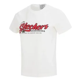 Lässiges Kurzarm-T-Shirt «White Red»