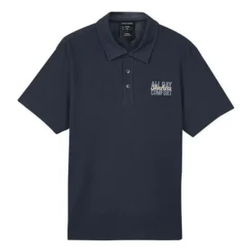 Lässiges Polohemd mit Schriftzug «Black White»