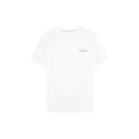 Lässiges Sport-T-Shirt mit kurzen Ärmeln «White Yellow»