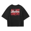 Lässiges T-Shirt mit Aufdruck «Black Red»