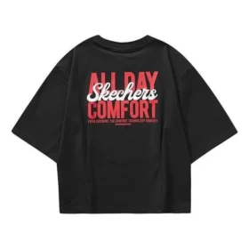 Lässiges T-Shirt mit Aufdruck «Black Red»