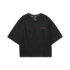 Lässiges T-Shirt mit Aufdruck «Black Red»