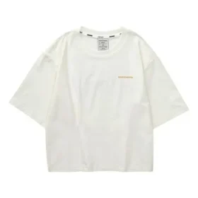 Lässiges T-Shirt mit Aufdruck «White Red»