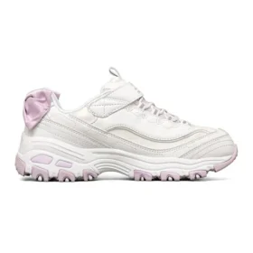 Mädchen-Low-Running-Schuhe KIDS Weiss/Lila