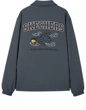 Neujahrs-Jacke zum Jahr des Drachen, lässig, Baumwolle, mit Grafik, «Grau»