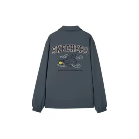 Neujahrs-Jacke zum Jahr des Drachen, lässig, Baumwolle, mit Grafik, «Grau»