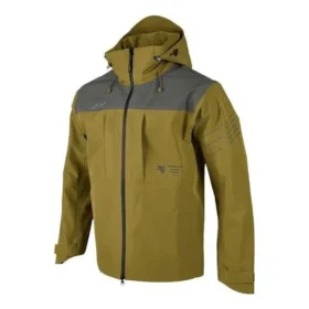 Nightingale-Serie Kapuzenjacke mit Reissverschluss „Olivgrün-Grau“