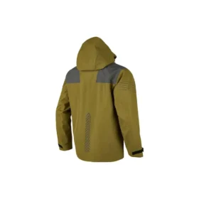 Nightingale-Serie Kapuzenjacke mit Reissverschluss „Olivgrün-Grau“