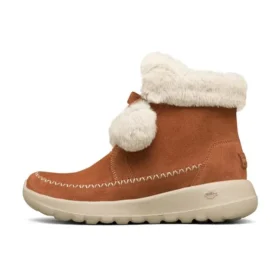 On-the-GO Joy Pompom Schneestiefel «Braun-Weiss»