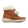 On-the-GO Joy Pompom Schneestiefel «Braun-Weiss»