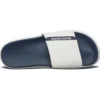 Outdoor-Hausschuhe mit Klettverschluss und flachem Absatz, weiss-blau