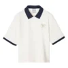 Polohemd mit Logo-Print „Weiss Schwarz“