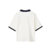 Polohemd mit Logo-Print „Weiss Schwarz“