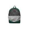 Retro-Schüler-Rucksack aus Stoff mit Reissverschluss „Grün“