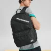 Rucksack aus Stoff mit Reissverschluss und grossem Fassungsvermögen „Schwarz-Weiss“