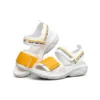 Rutschfeste Modesandalen Weiss/Gelb