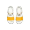 Rutschfeste Modesandalen Weiss/Gelb