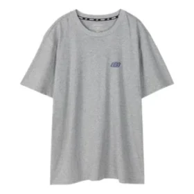 Skechers Herren-T-Shirt, locker, atmungsaktiv, kurzärmelig, grau